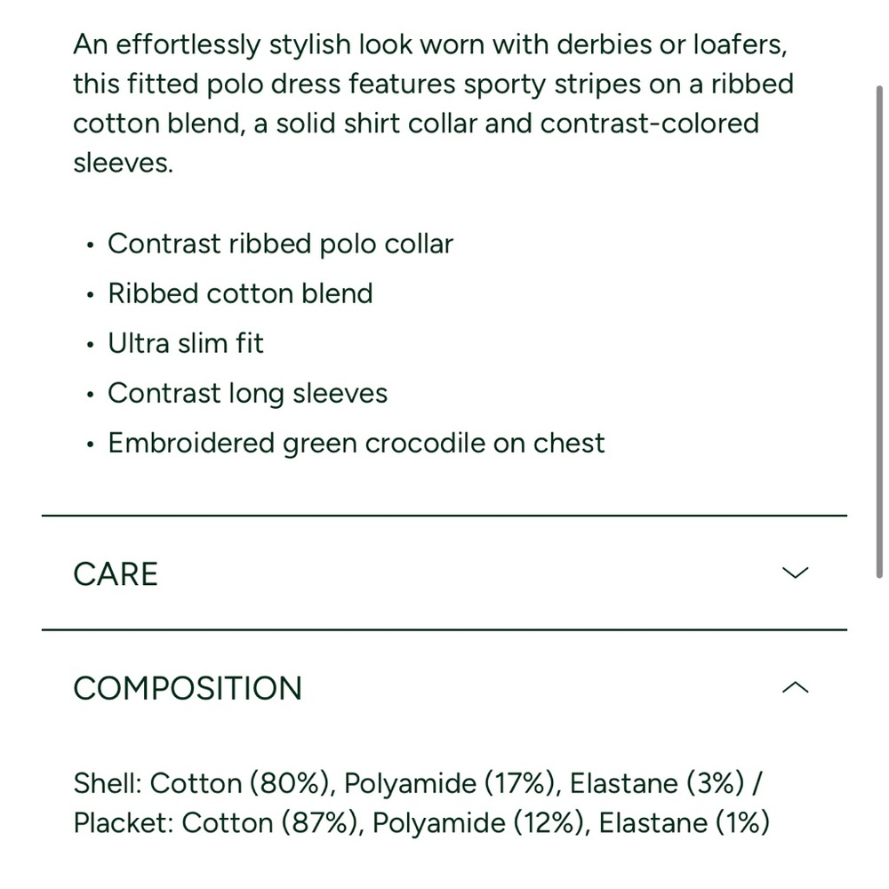 Lacoste Women's fitted polo dress - Picture 9 of 9